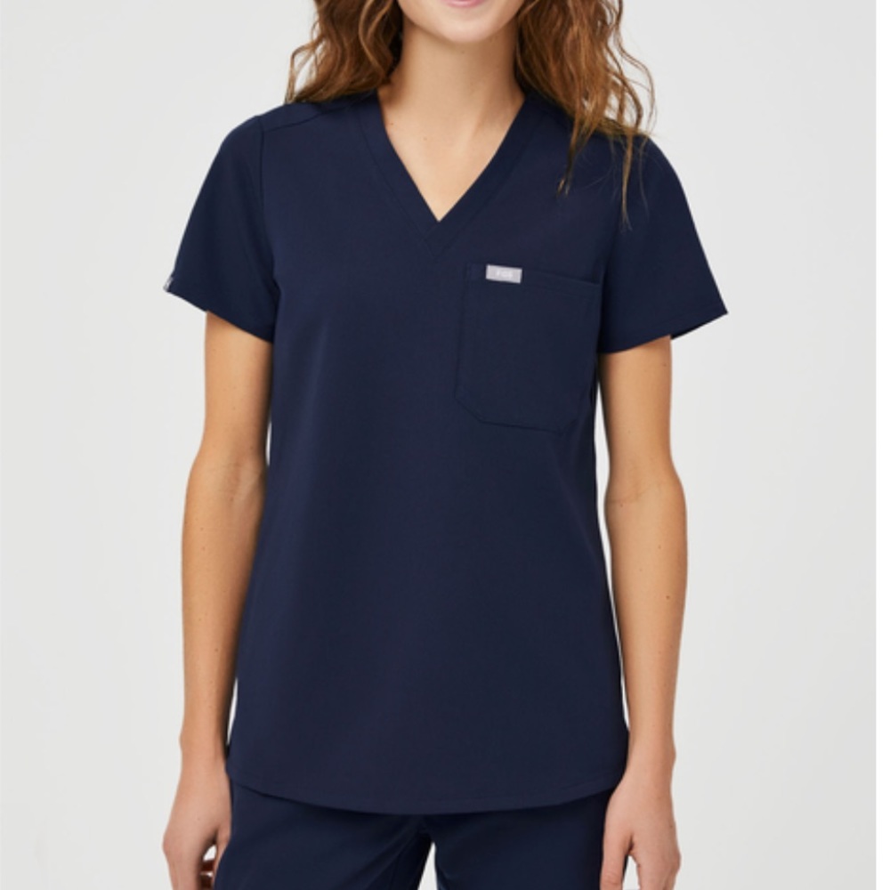 FIGS Catarina Navy Small Scrub Top
